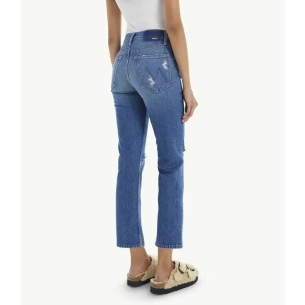 MOTHER SUPERIOR Tomcat Jeans Playing With Scissors Cropped Straight Leg 28
